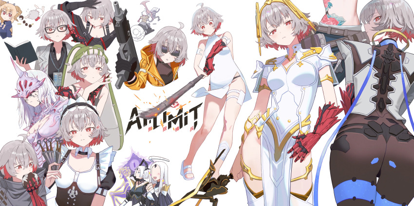 ahoge, ai_limit, anger_vein, arrisa, asteria_(ai_limit), asymmetrical_gloves, bei_chelun_de_daquan_yangcong_anakin, book