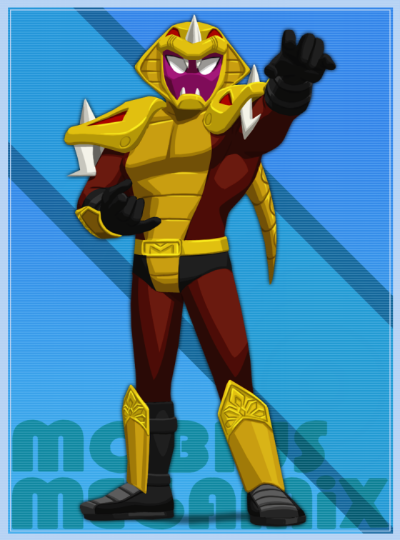 1boy, armor, belt, black_swim_briefs, boots, costume, fangs, fighting_vipers