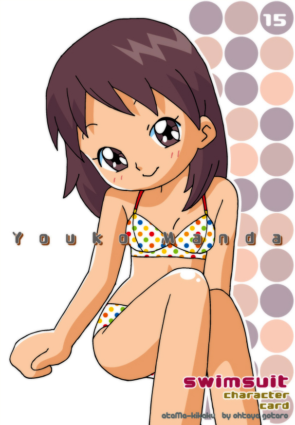 1girl, bikini, child, female_focus, manda_yoko, ohtaya55, ojamajo_doremi, solo