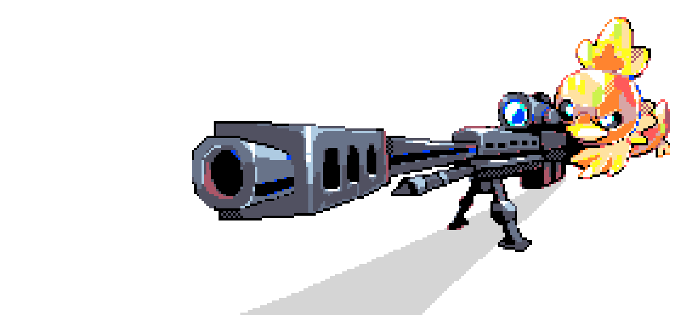 animal_focus, black_eyes, full_body, gen_3_pokemon, gun, looking_through_scope, lying, nintendo