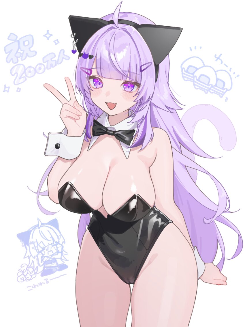 1girl, absurdres, animal_ears, bare_shoulders, black_leotard, breasts, cat_ears, cat_tail