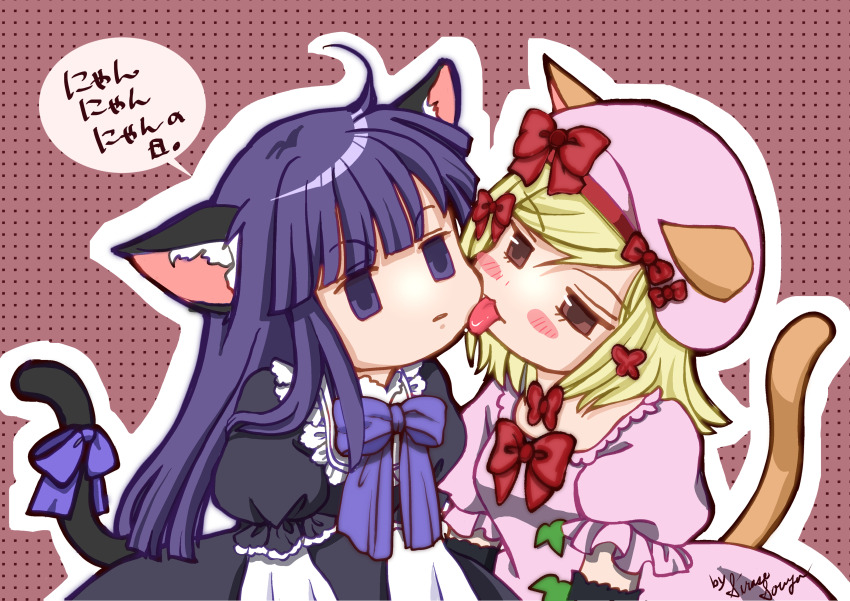 absurdres, ahoge, blonde_hair, blush_stickers, bow, bowtie, brown_eyes, butterfly_hair_ornament