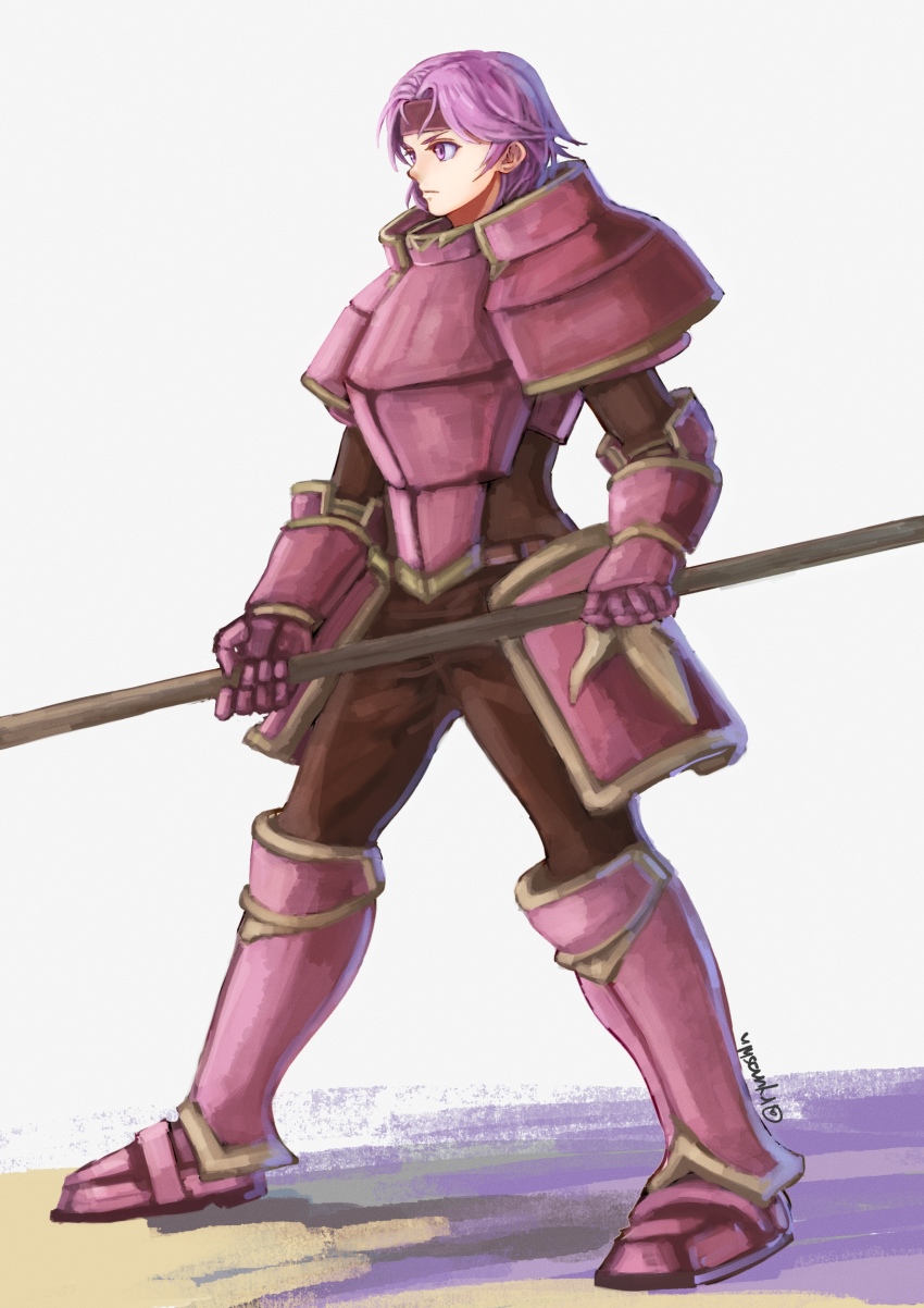 1girl, absurdres, armor, fire_emblem, fire_emblem:_the_binding_blade, full_body, gwendolyn_(fire_emblem), headband