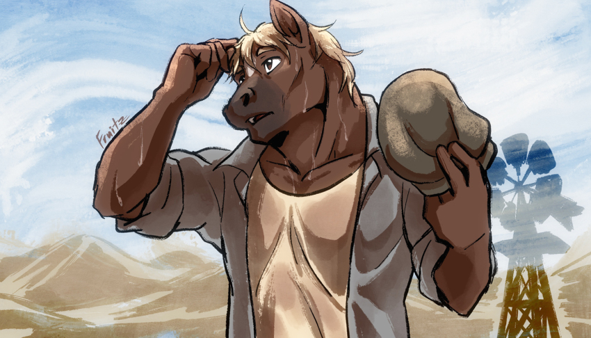 1boy, animal_ears, artist_name, commentary, english_commentary, fruitz_(fruitzjam), furry, furry_male