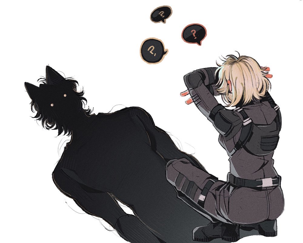 1girl, ?, animal_ears, belt, black_bodysuit, black_boots, blonde_hair, bodysuit
