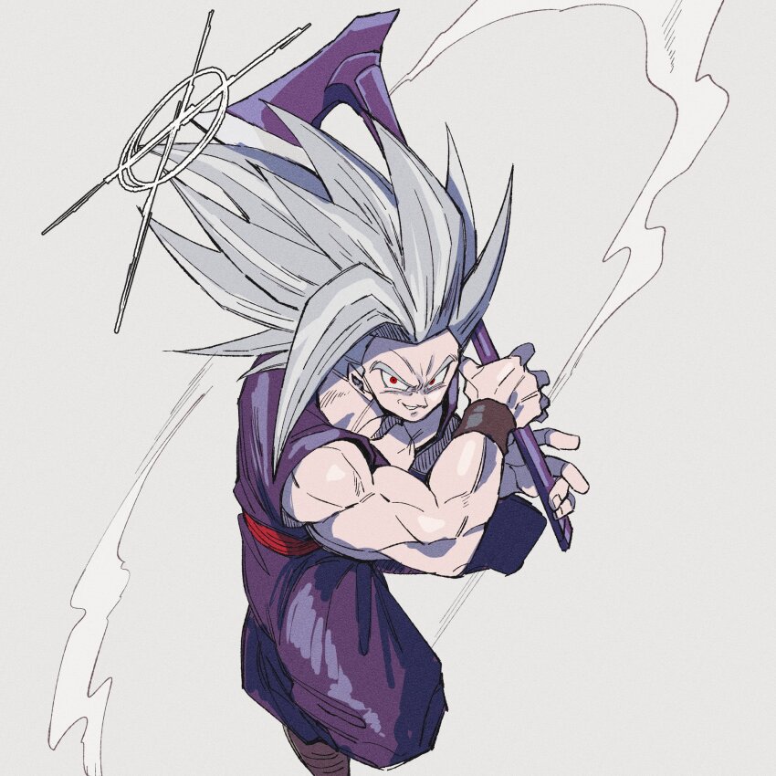 1boy, axe, dougi, dragon_ball, dragon_ball_super, dragon_ball_super_super_hero, fortnite, gohan_beast