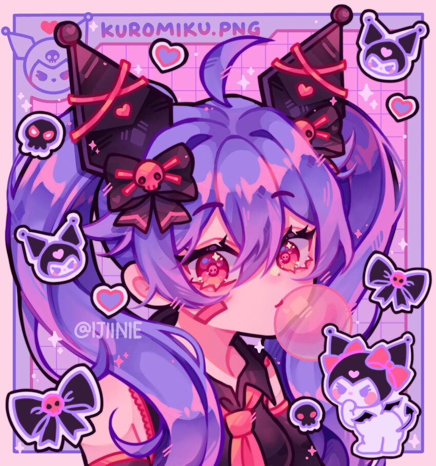 1girl, aegyo_sal, ahoge, animal_ears, bare_shoulders, black_bow, black_shirt, black_sleeves