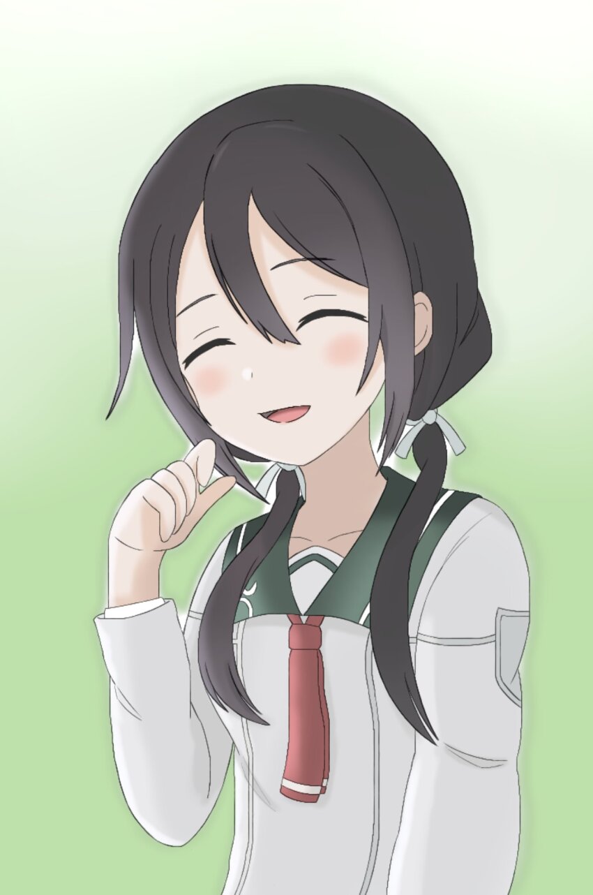 1girl, ^_^, black_hair, blush, closed_eyes, collarbone, efkbcy1oveu6taw, facing_viewer