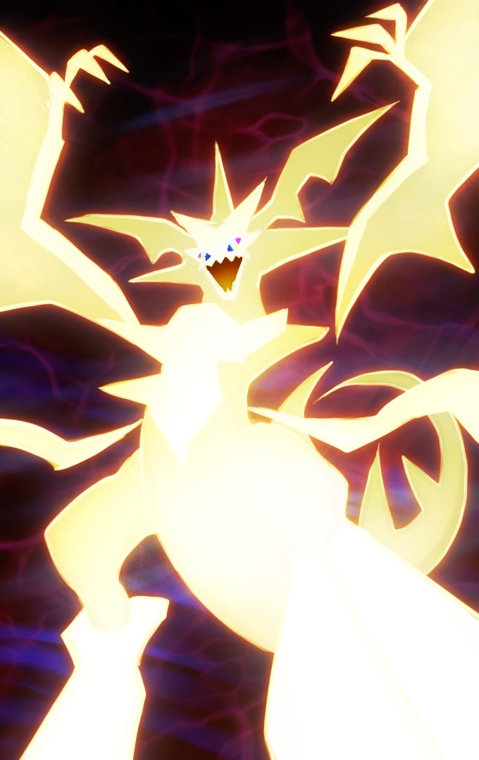 arms_up, colored_sclera, commentary, english_commentary, ezgk385, gen_7_pokemon, glowing, head_wings