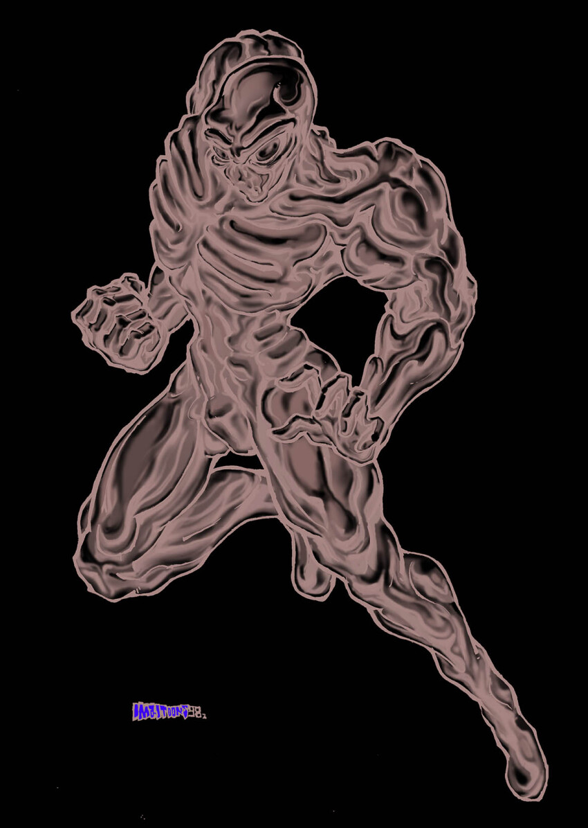 1boy, colored_skin, fighting_vipers, fighting_vipers_2, grey_skin, highres, imai_toonz, kuhn_(fighting_vipers)