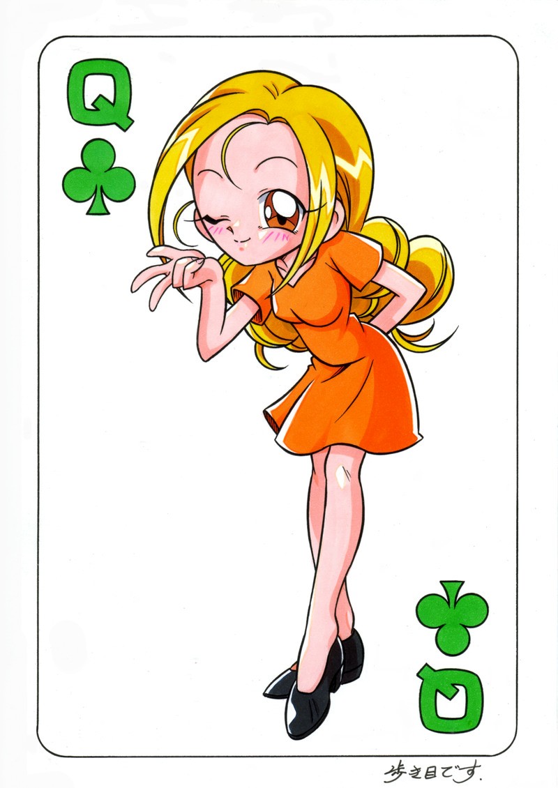 arukime, blonde_hair, blush, brown_eyes, child, dress, high_heels, ojamajo_doremi