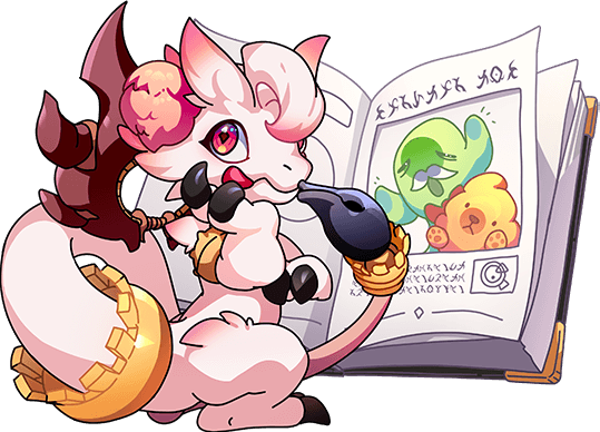 chibikemo, dragon, dragon_village_(series), dragon_village_collection, game_cg, looking_at_viewer, looking_back, maldek_(dragon_village)