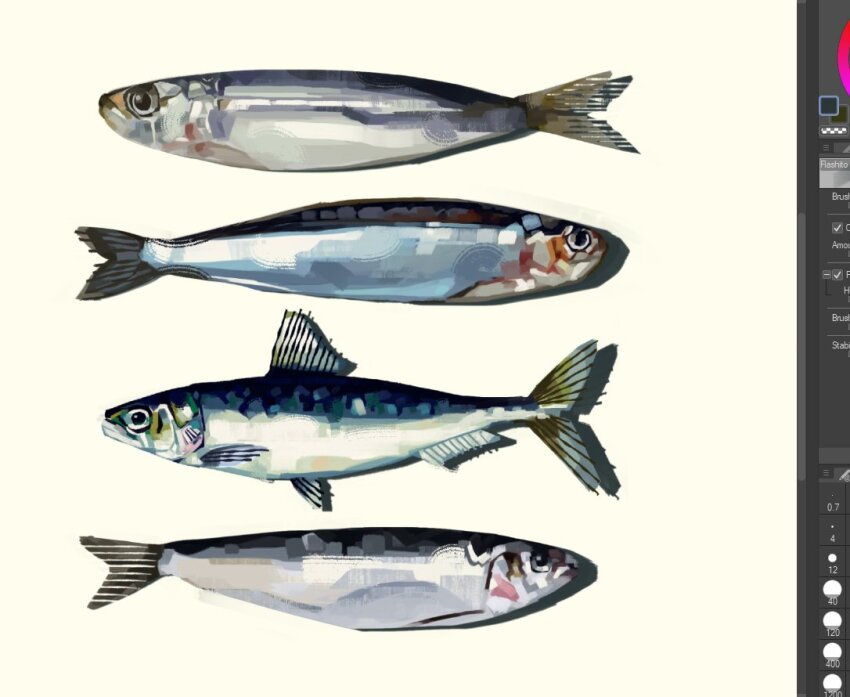 animal, animal_focus, art_program_in_frame, clip_studio_paint, clip_studio_paint_(medium), fish, fish_request, no_humans