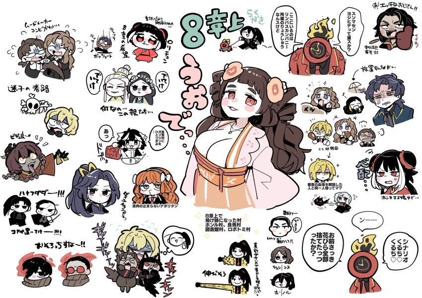 1other, 6+boys, 6+girls, aged_down, allen_(project_moon), anger_vein, angry, binah_(project_moon)