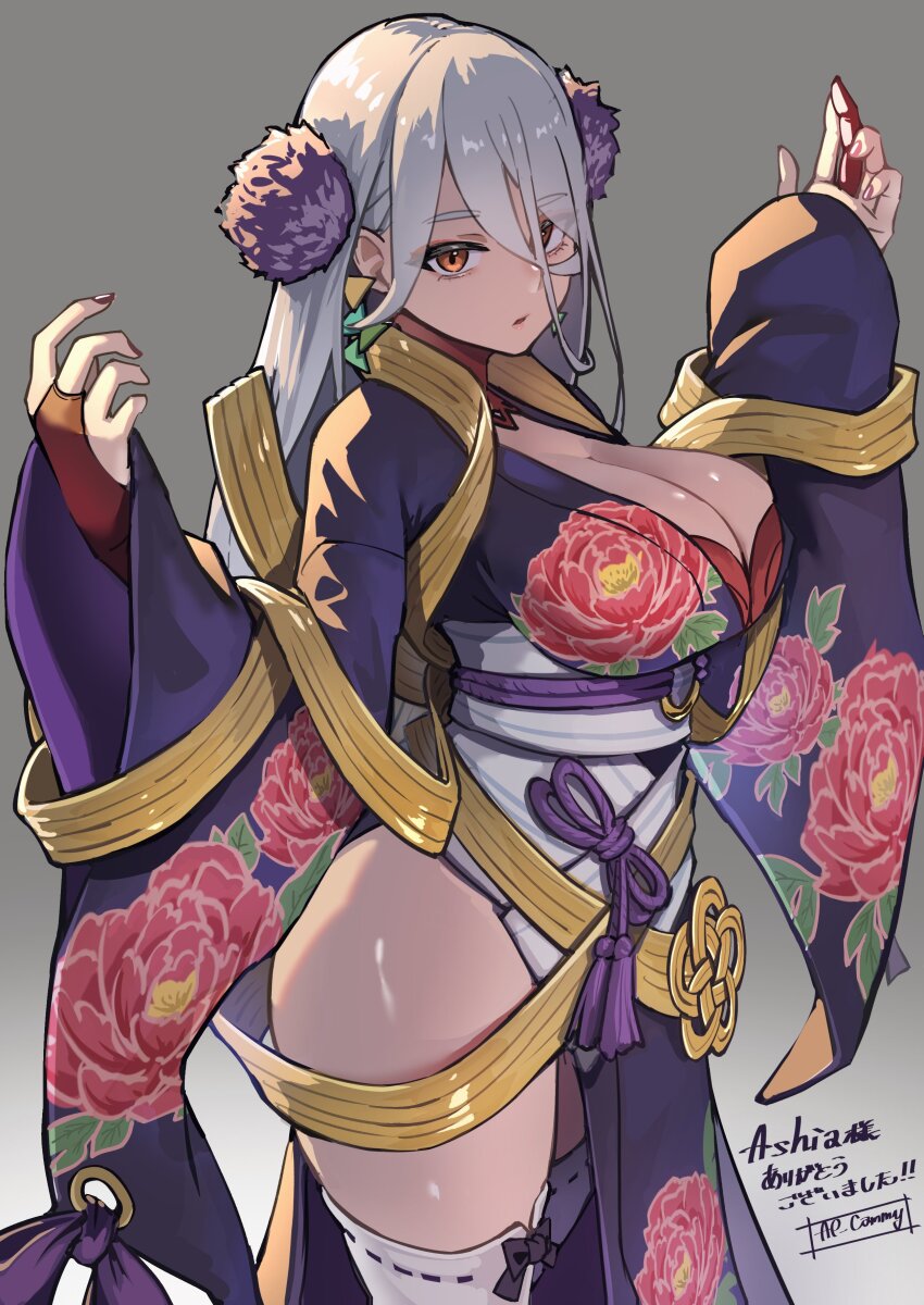 1girl, absurdres, ap_cammy, arms_up, breasts, bridal_gauntlets, cleavage, commentary_request