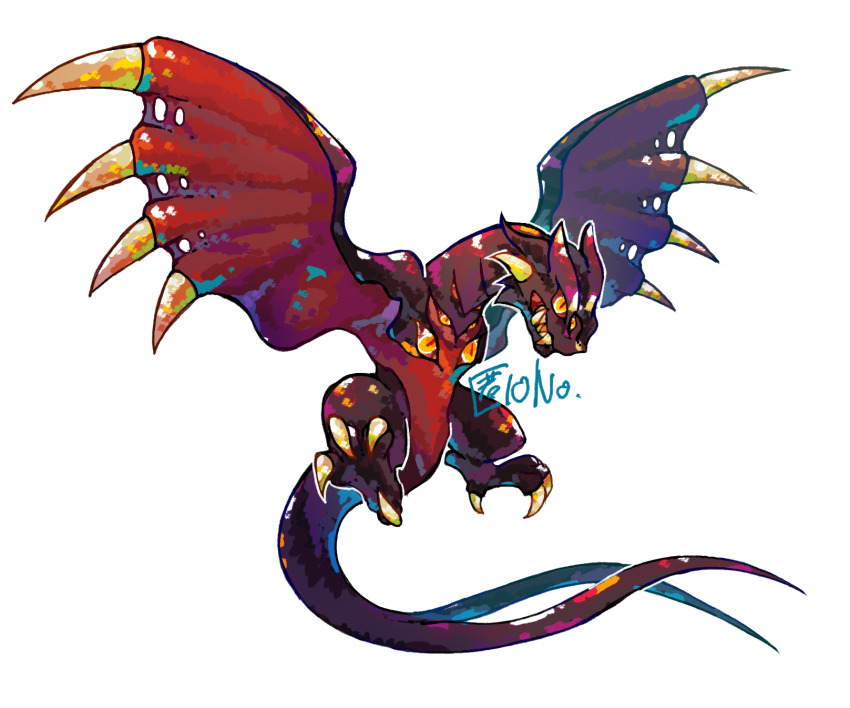 character_request, dragon, dragon_village_(series), dragon_village_collection, extra_eyes, forked_tail, full_body, highres