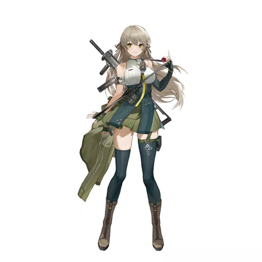 1girl, alpha_transparency, artist_request, asymmetrical_gloves, ball, between_breasts, black_gloves, boots