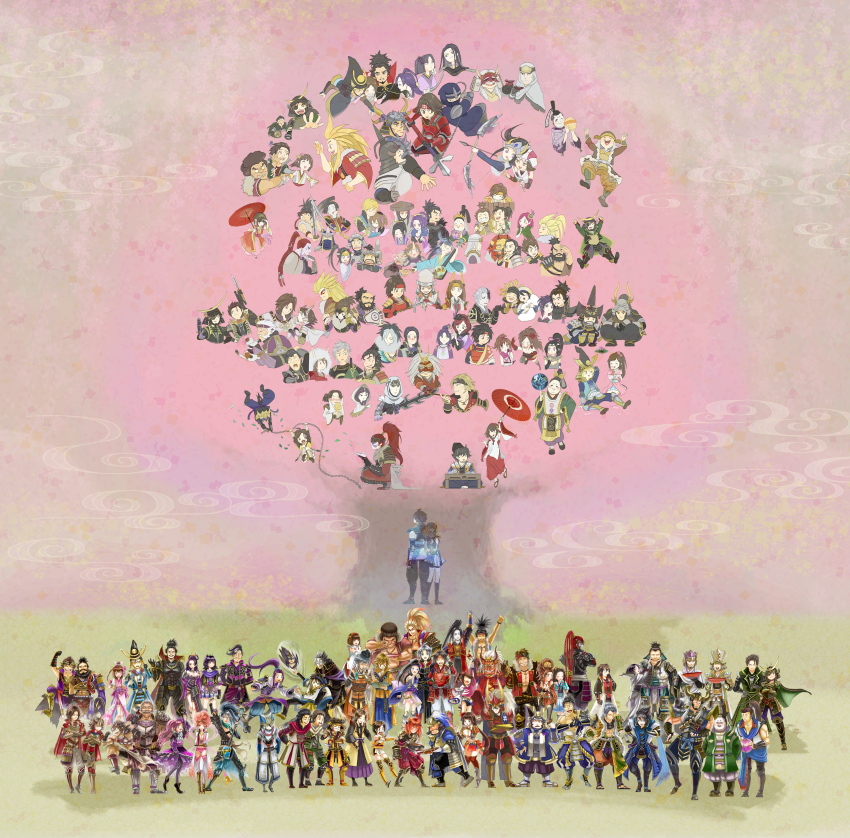 absurdres, akechi_mitsuhide_(sengoku_musou), armor, aya_(sengoku_musou), azai_nagamasa_(sengoku_musou), chosokabe_motochika_(sengoku_musou), date_masamune_(sengoku_musou), fukushima_masanori_(sengoku_musou)