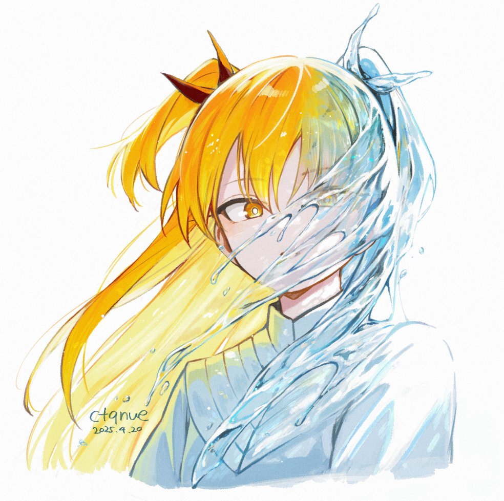 1girl, armor, artist_name, blonde_hair, centuria, centuria_(manga), covering_one_eye, ctqnue