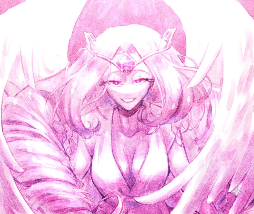 1girl, angel, angel_wings, colored_skin, cookie_run, cookie_run:_kingdom, dress, eternal_sugar_cookie