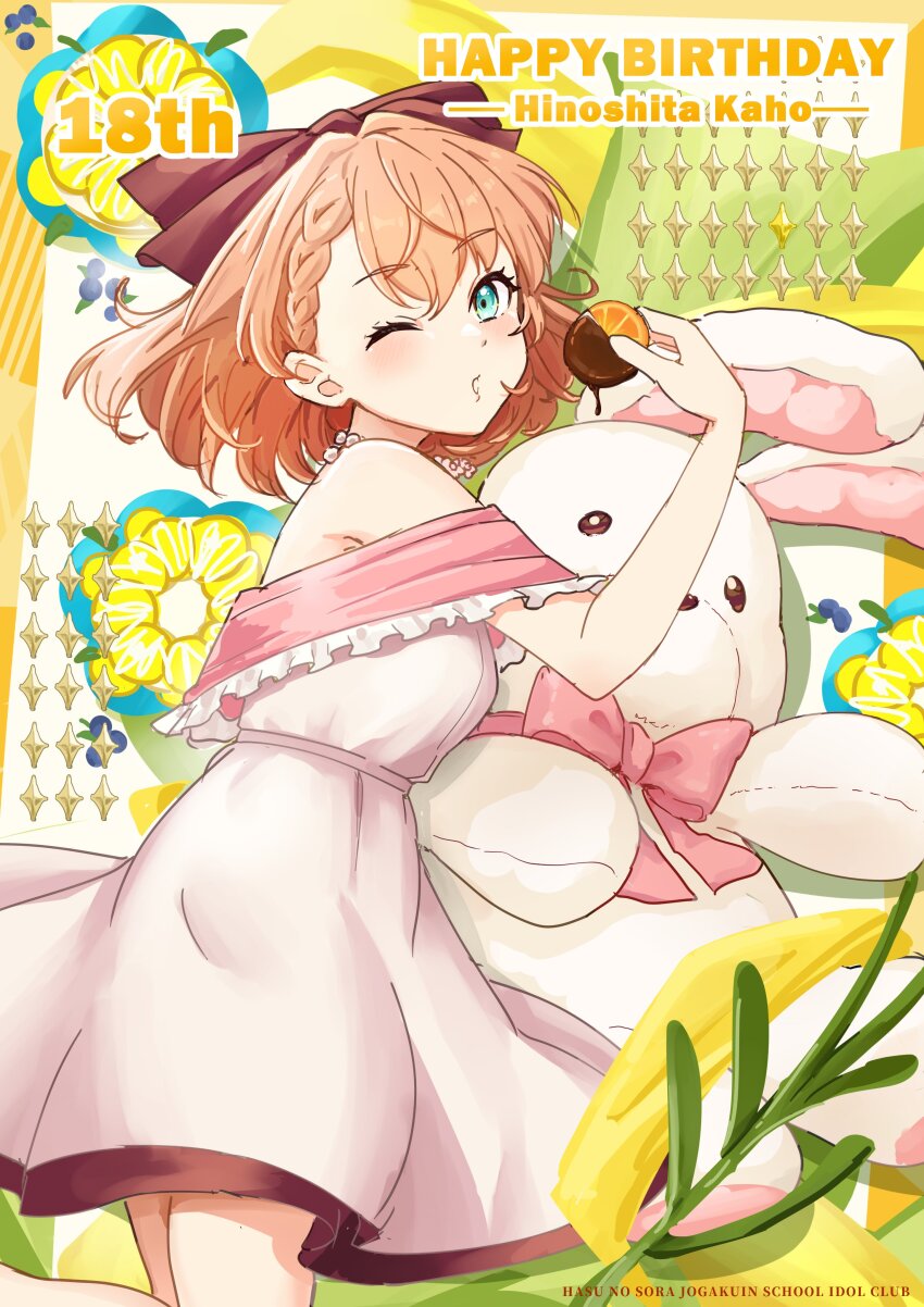 1girl, absurdres, aqua_eyes, backless_dress, backless_outfit, bow, braid, braided_bangs