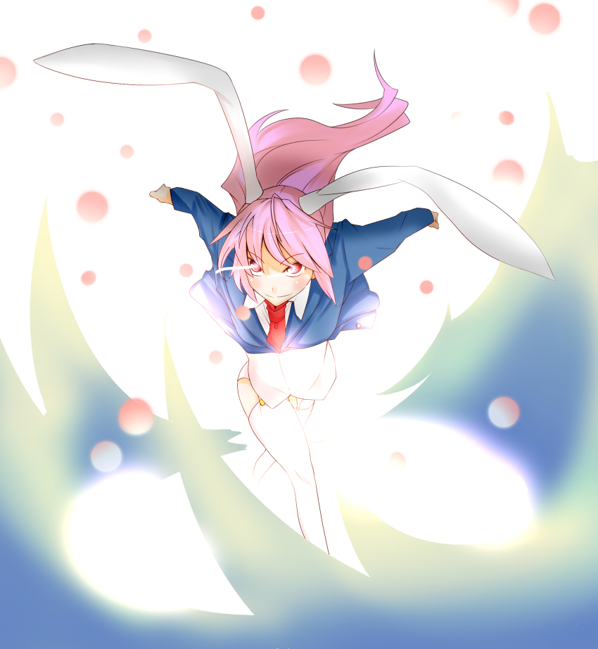 1girl, animal_ears, female_focus, highres, isogai_yuuji, rabbit_ears, reisen_udongein_inaba, solo