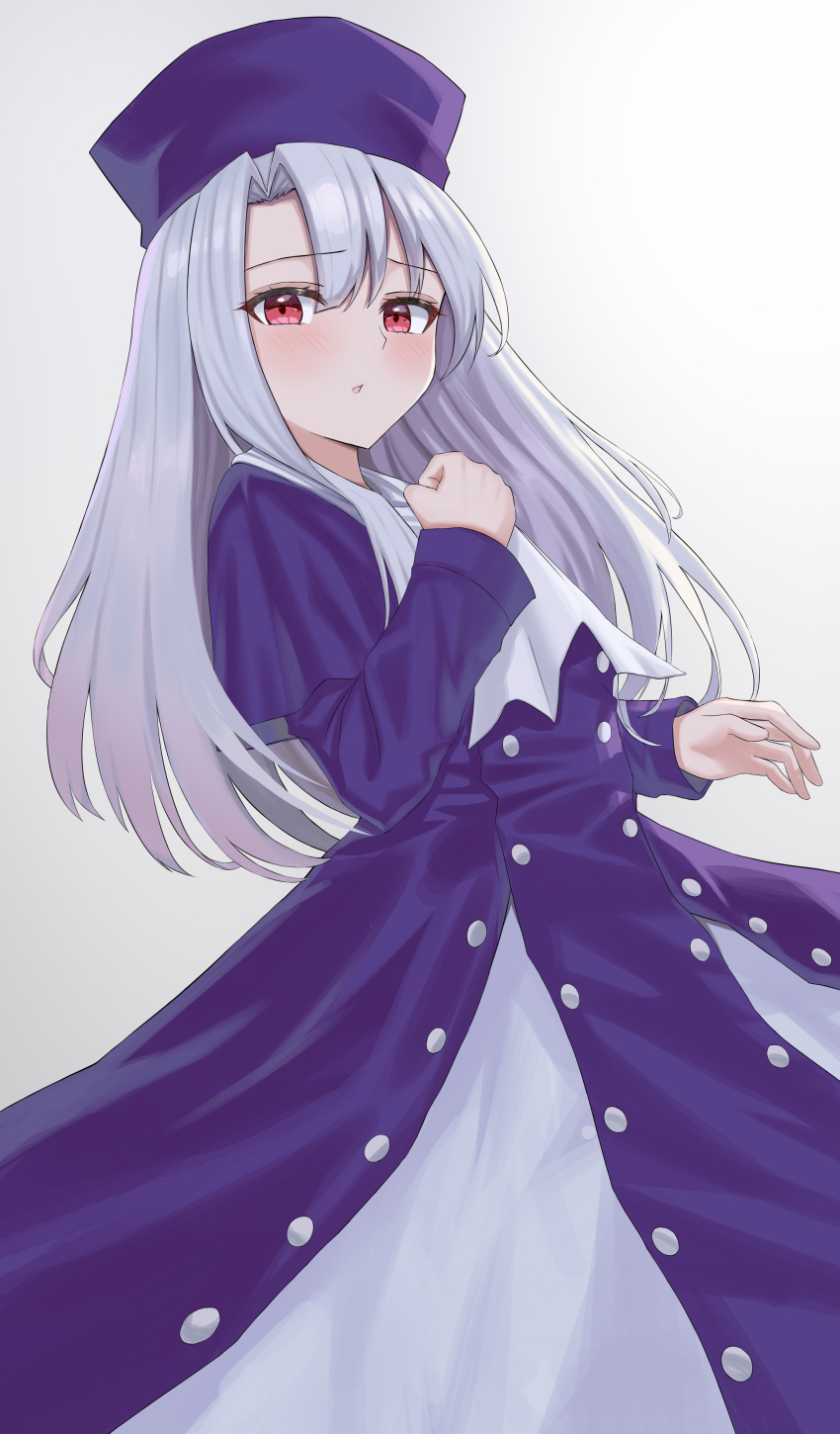 1girl, absurdres, blush, dress, fate/stay_night, fate_(series), hat, highres