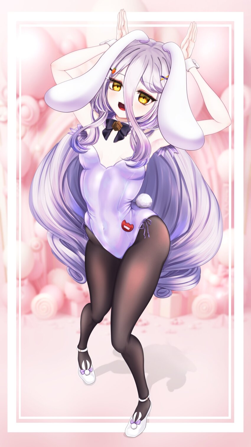 absurdres, animal_ears, aw_works703, breasts, henya_the_genius, henya_the_genius_(bunniversary), highres, leotard