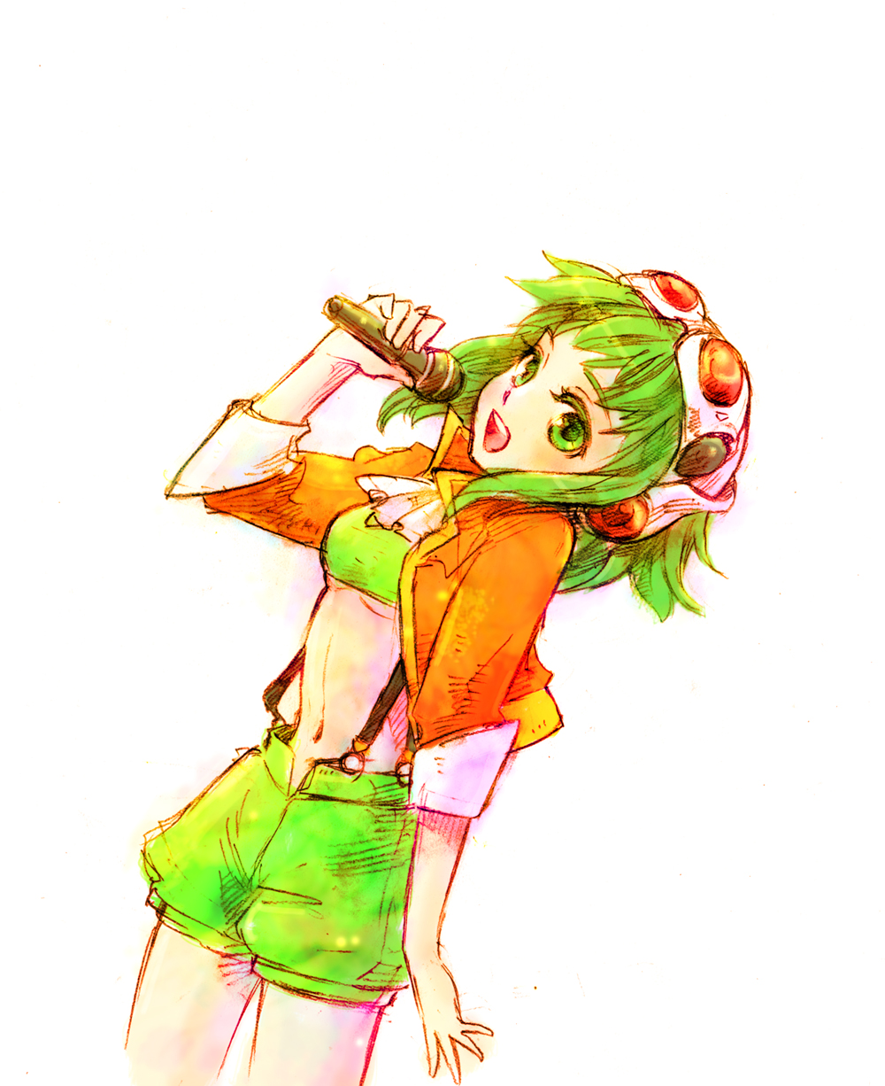 1girl, ascot, bandeau, breasts, colored_eyelashes, commentary_request, cowboy_shot, goggles