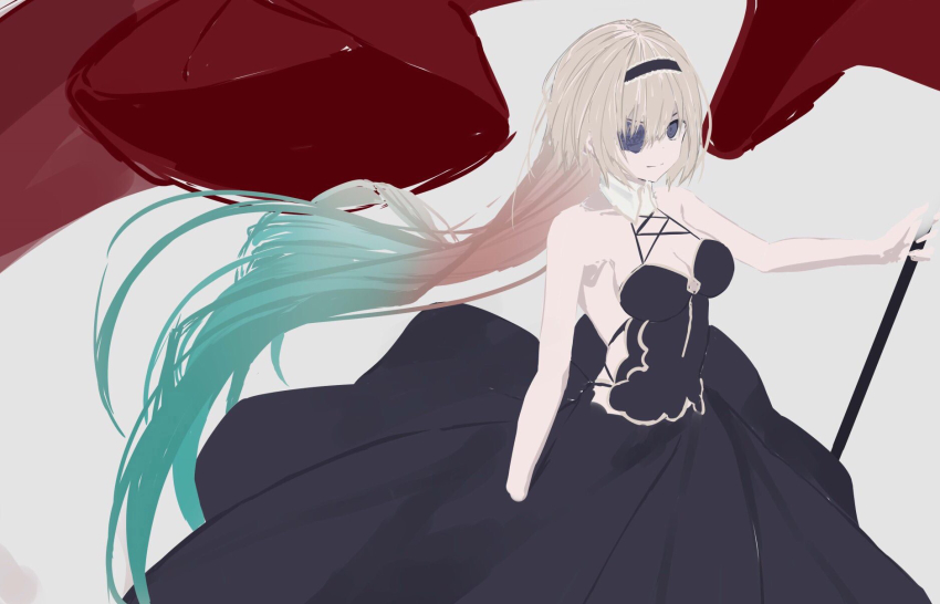 1girl, blonde_hair, chaos_jeanne_(grimms_notes), cowboy_shot, grimms_notes, highres, iumi_urura, sketch