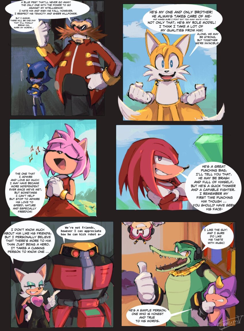 2girls, 6+boys, amy_rose, animal_ears, arthropod_boy, bat_girl, bee_boy, charmy_bee