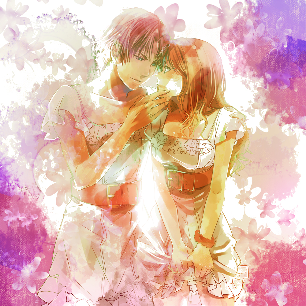 10s, 1boy, 1girl, anjou_naruko, ano_hi_mita_hana_no_namae_wo_bokutachi_wa_mada_shiranai., breasts, cleavage, crossdressing