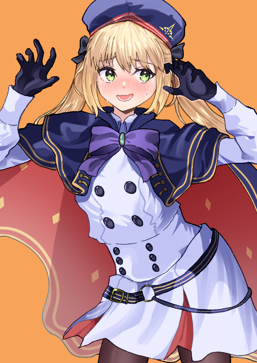1girl, absurdres, artoria_caster_(fate), artoria_caster_(second_ascension)_(fate), artoria_pendragon_(fate), blonde_hair, blue_cape, blue_hat