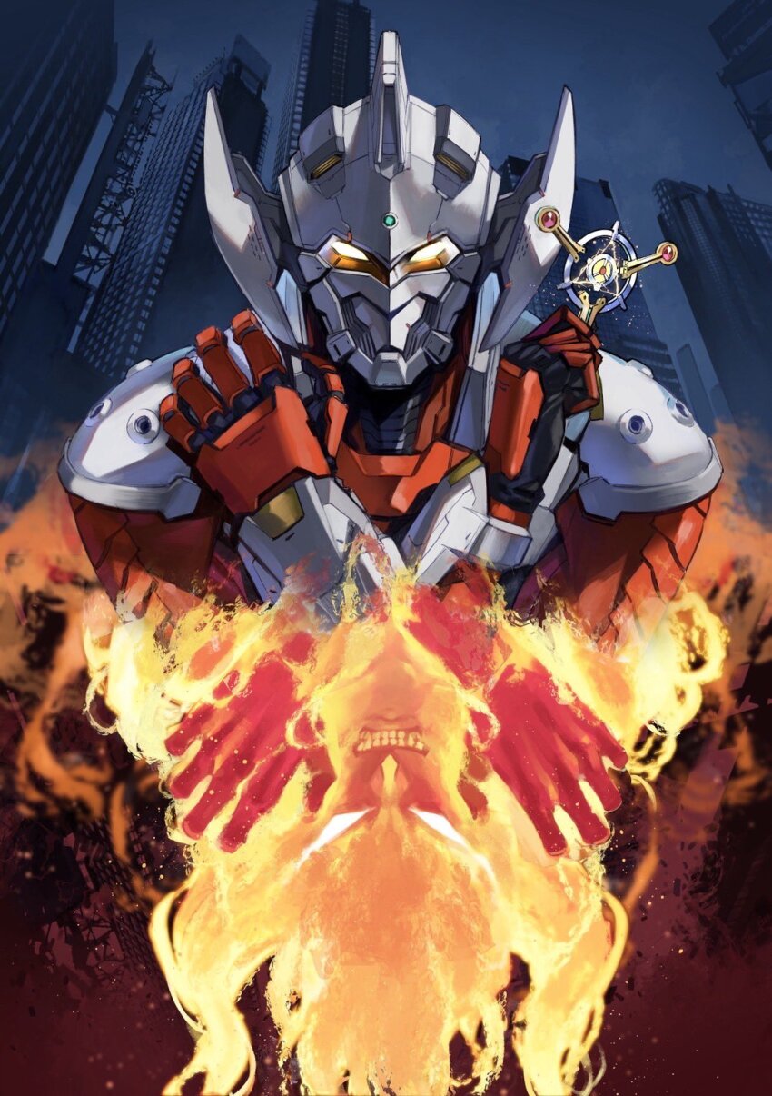 alien, alternate_universe, armor, cover, cover_page, dorsal_fin, gauntlets, gloves