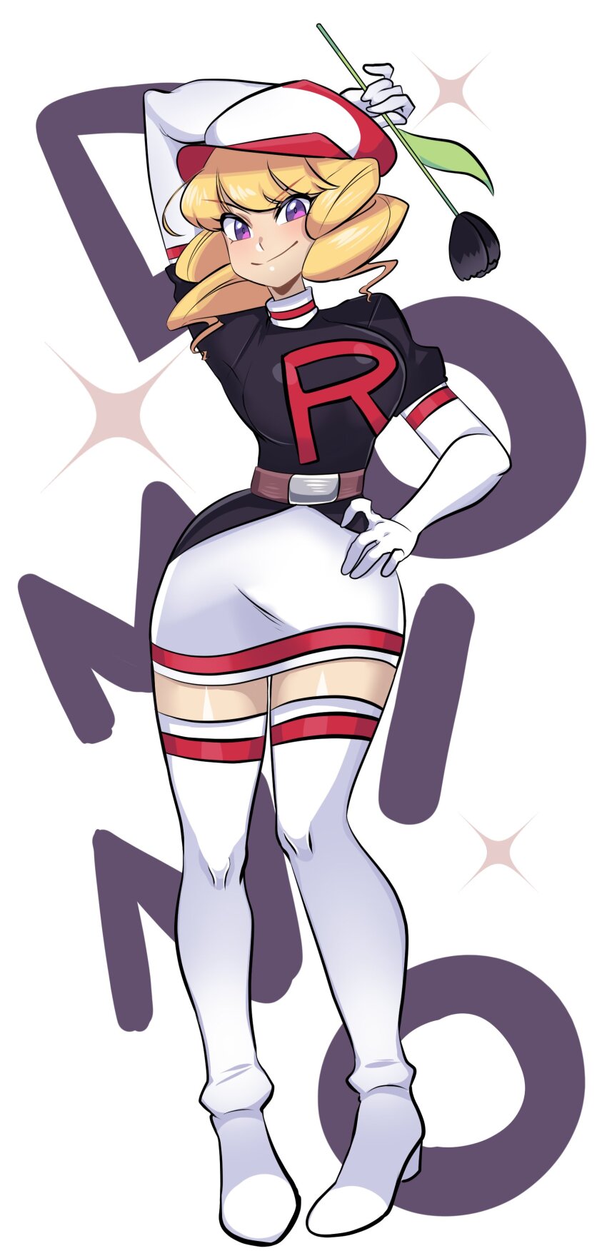 1girl, absurdres, black_flower, black_tulip, blonde_hair, boots, breasts, closed_mouth