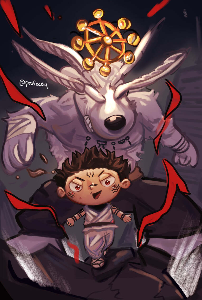 artist_name, black_hair, brian_griffin, cosplay, extra_eyes, facial_mark, family_guy, four_eyes