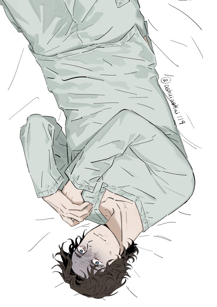 1boy, animification, artist_name, ashui_ashui, blue_eyes, breast_pocket, brown_hair, chinese_commentary