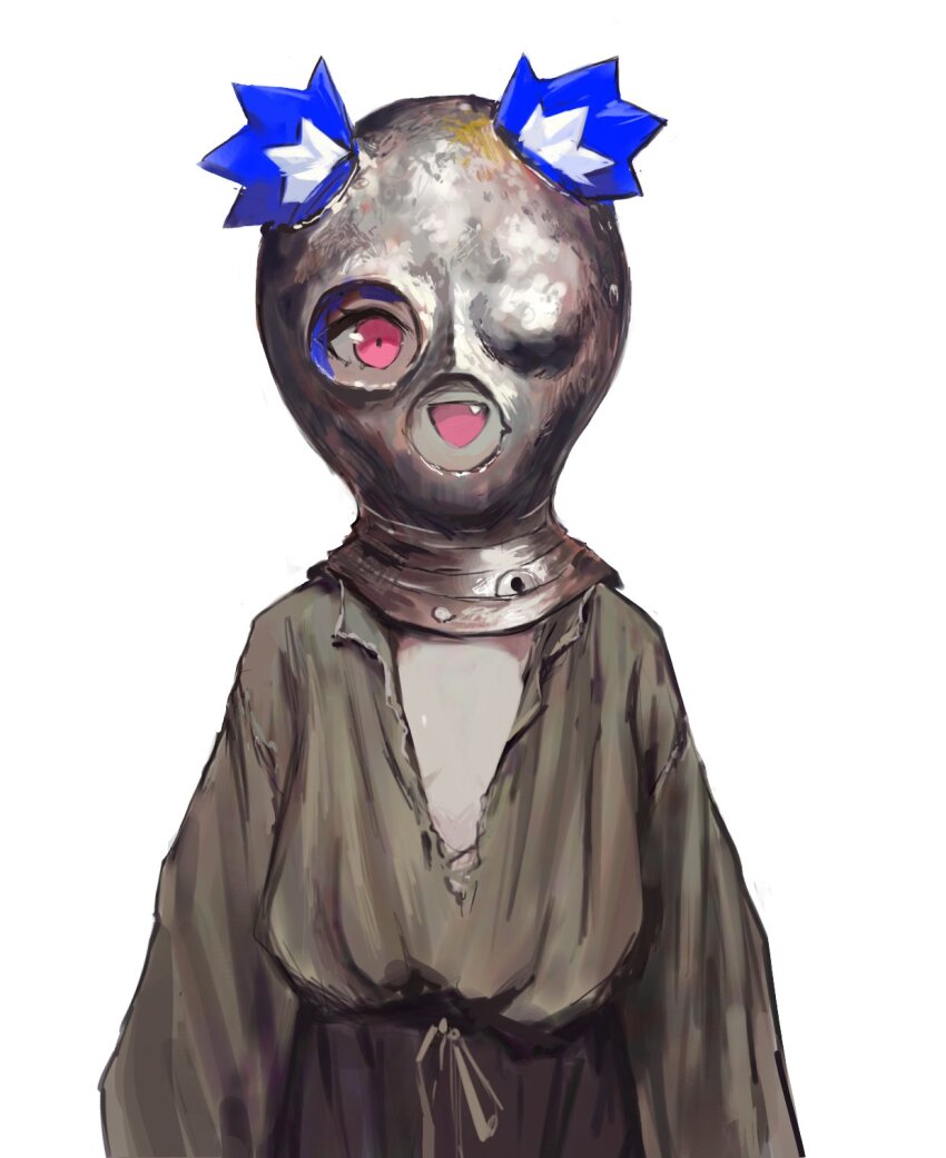 1girl, animal_ear_fluff, animal_ears, arms_at_sides, baggy_clothes, bear_ears, bear_girl, high-waist_belt