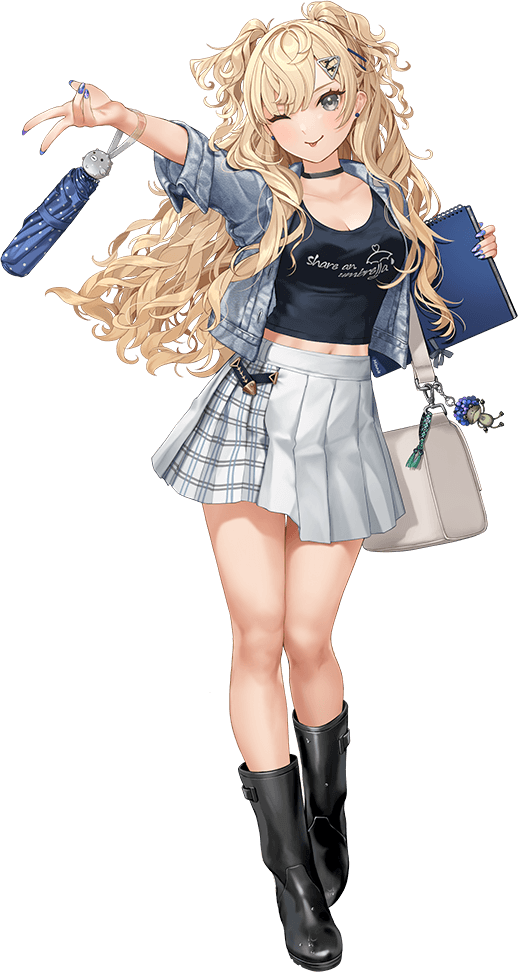 1girl, bag, black_choker, black_shirt, blonde_hair, blue_jacket, book, choker