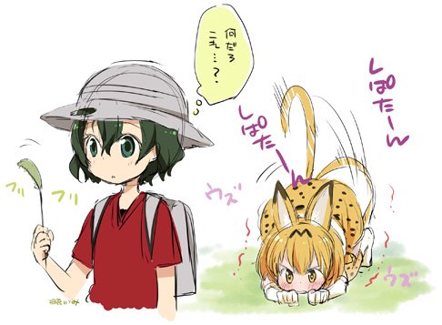 2girls, :3, animal_ears, blonde_hair, blush, cat_ears, cat_girl, cat_tail