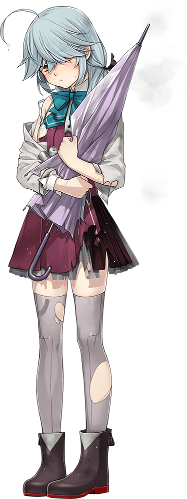 1girl, ahoge, black_ribbon, blue_hair, boots, bow, bowtie, braid