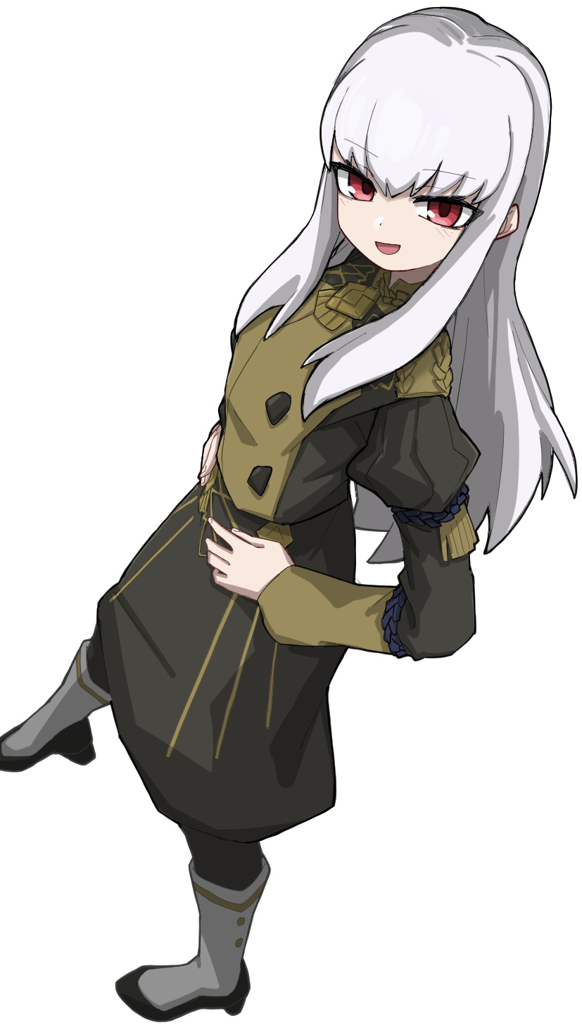 1girl, aaaakunaaaa, black_pantyhose, boots, buttons, commentary_request, fire_emblem, fire_emblem:_three_houses