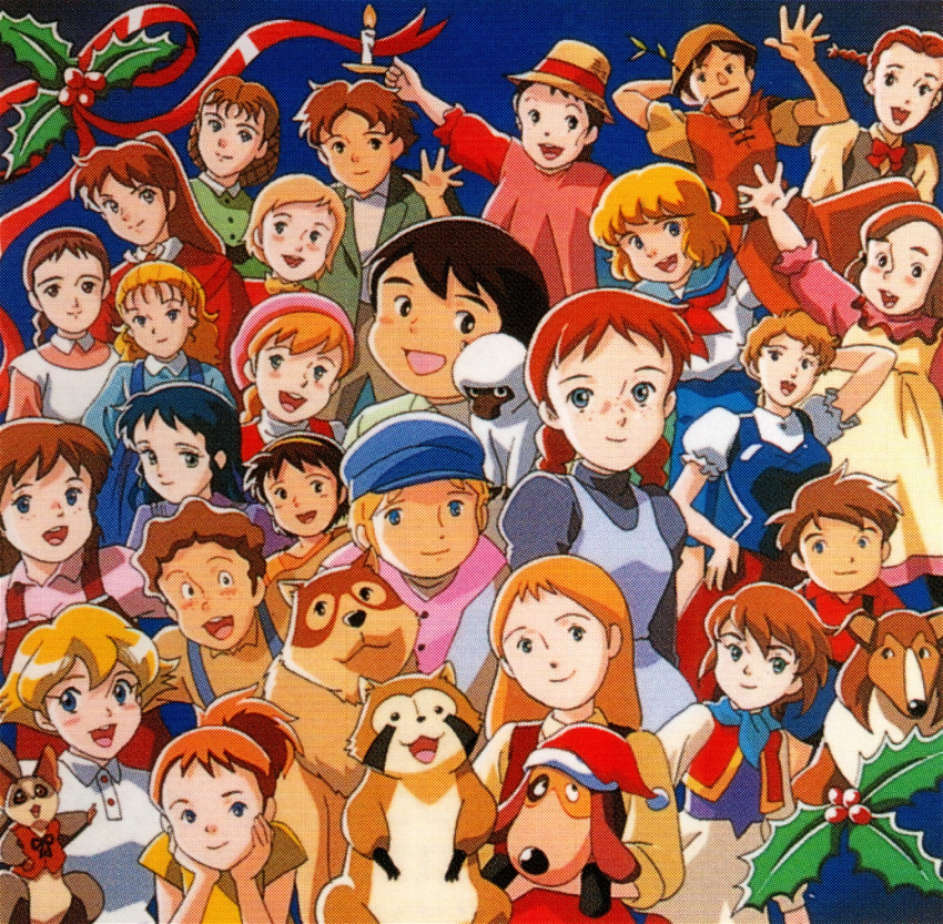 6+boys, 6+girls, a_dog_of_flanders, ai_no_wakakusa_monogatari, amy_march, anne_of_green_gables, anne_shirley, black_hair