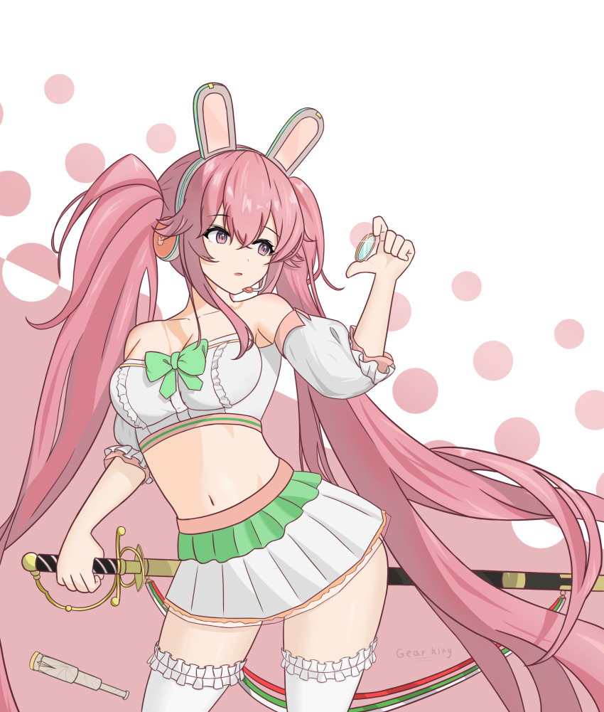 1girl, absurdres, azur_lane, breasts, cleavage, crossed_bangs, emanuele_pessagno_(azur_lane), emanuele_pessagno_(backstage_blunders)_(azur_lane)