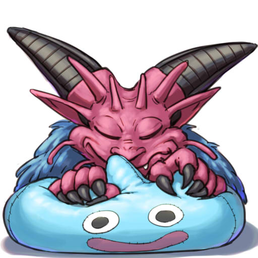 1boy, antennae, arinsu_(kodamamaimai), black_horns, blue_facial_hair, colored_skin, commentary_request, deathtamor