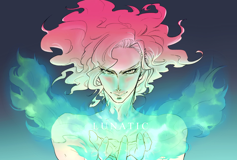 10s, 1boy, blue_fire, character_name, fire, kiwwa9, long_hair, male_focus