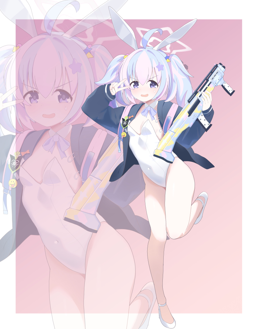 1girl, absurdres, ahoge, alternate_costume, alternate_hairstyle, animal_ears, bare_legs, black_jacket