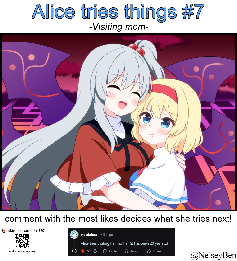 2girls, :t, alice_margatroid, blonde_hair, blue_dress, blue_eyes, blush, bnelsey