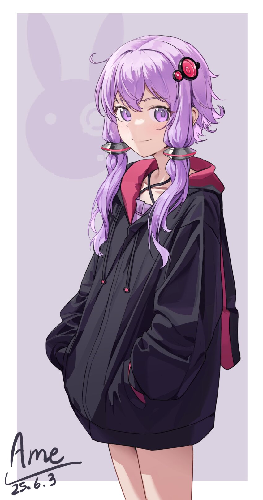 1girl, absurdres, amely_elden, artist_name, baggy_clothes, criss-cross_halter, dated, hair_ornament