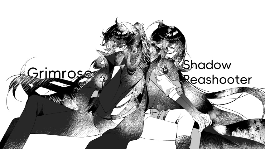 2boys, ahoge, back-to-back, bishounen, boots, bridal_gauntlets, capelet, character_name